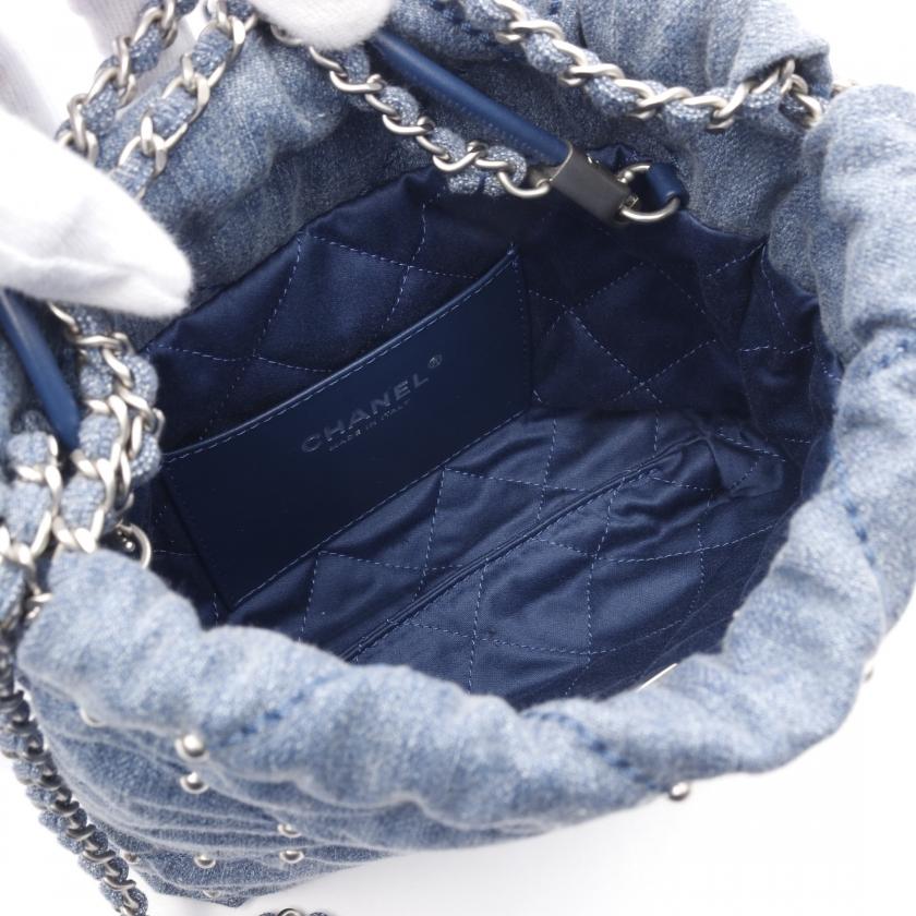 CHANEL シャネル 22 ミニ チェーンショルダーバッグ デニム
