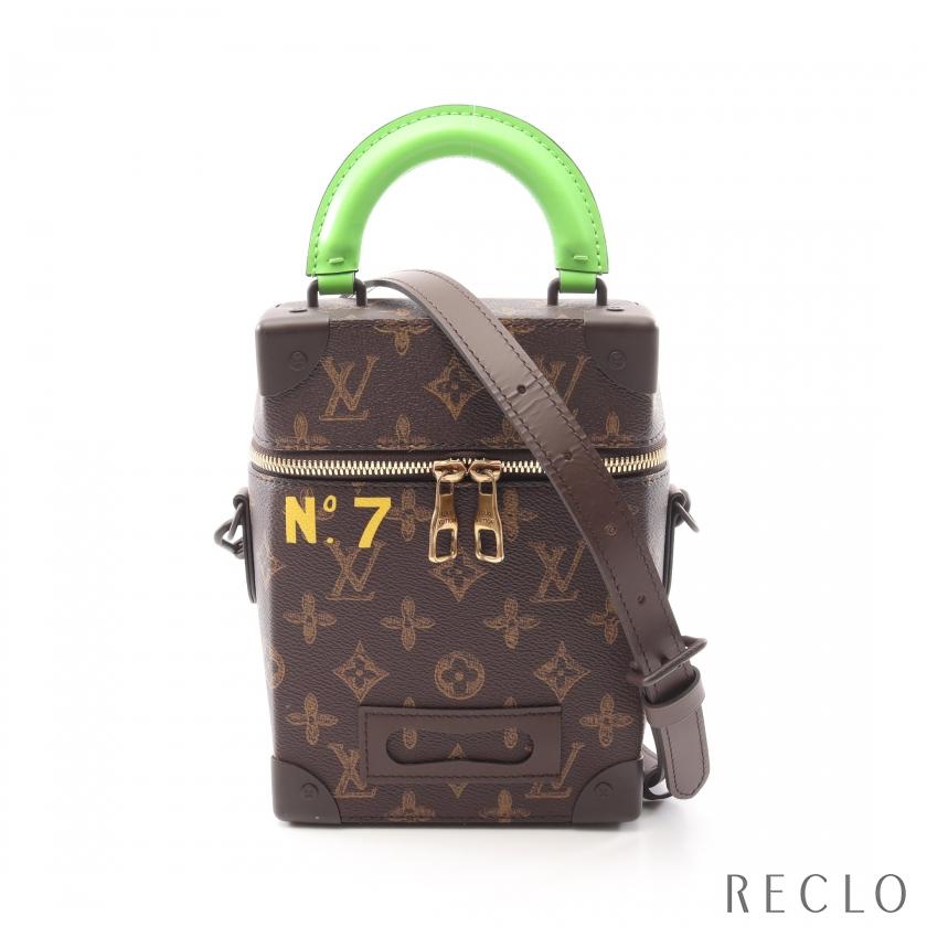 ルイ・ヴィトン LOUIS VUITTON ヴェルティカル ボックス トランク ハンドバッグ バッグ PVCコーティングキャンバス レザー モノグラム メンズ ブラウン系 / グリーン系 M59664 【中古】 LOUIS VUITTON（ルイ・ヴィトン） ヴェルティカル ボックス トランク