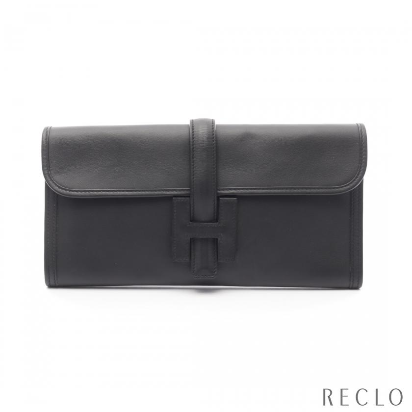 HERMES ジジェエラン タッチ 長財布 ヴォースイフト ブラック A刻