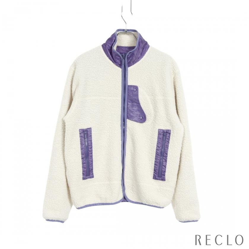 クリスチャンディオール Christian Dior オブリーク ブルゾン 衣料品 アウター ウール ナイロン メンズ アイボリー系 / パープル系 113J405A0678 【中古】 Christian Dior（クリスチャン・ディオール） オブリーク ジップアップ