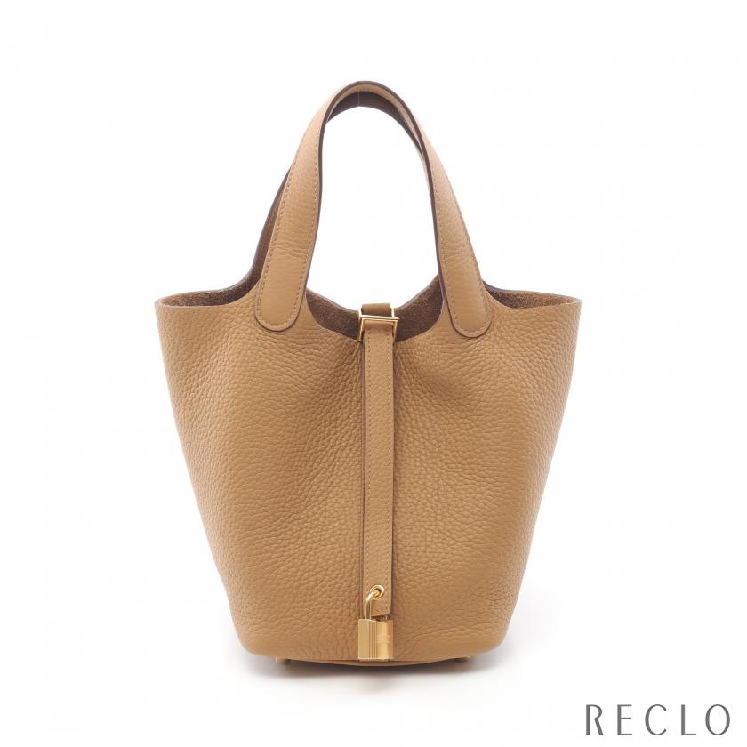 エルメス HERMES ピコタンPM ビスキュイ ハンドバッグ バッグ トリヨンクレマンス トリヨンクレマンス レディース ブラウン系 【中古】 HERMES（エルメス） ピコタンPM ビスキュイ ハンドバッグ トリヨン