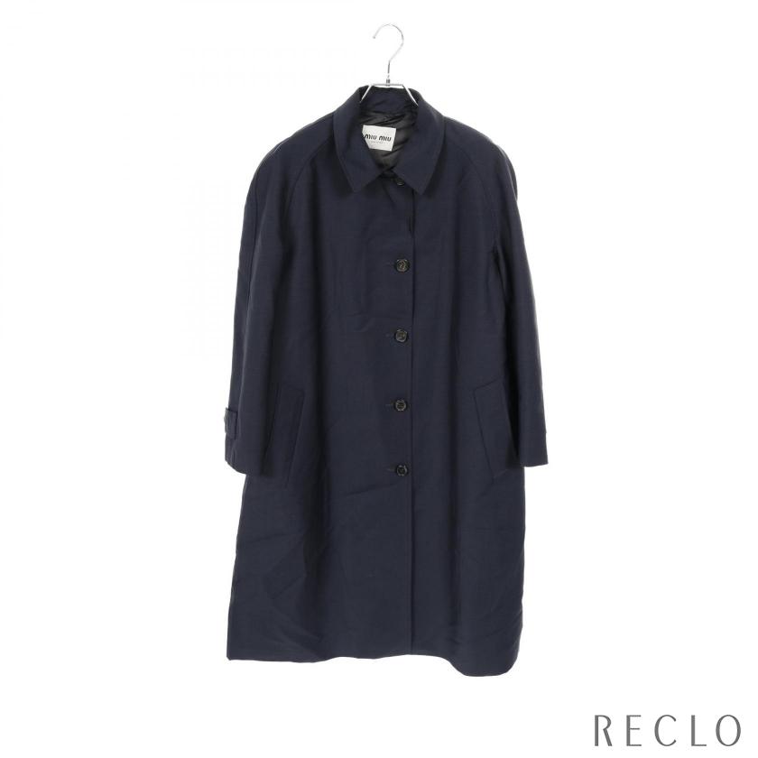 miu miu（ミュウミュウ） シングルブレスト キッドモヘヤ コート