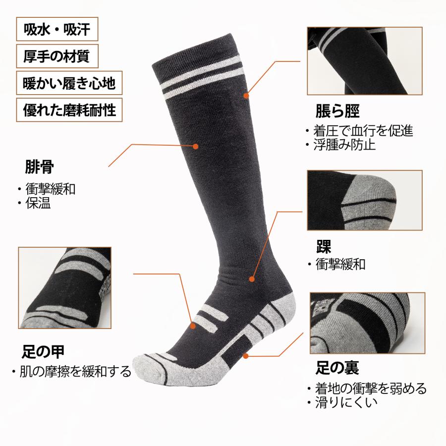 REPUBLIC ダークグレー デニムジャケット＋スノーボードソックス　２足付き スキーソックス スノーボードソックス レディース メンズ 1足組 2足組