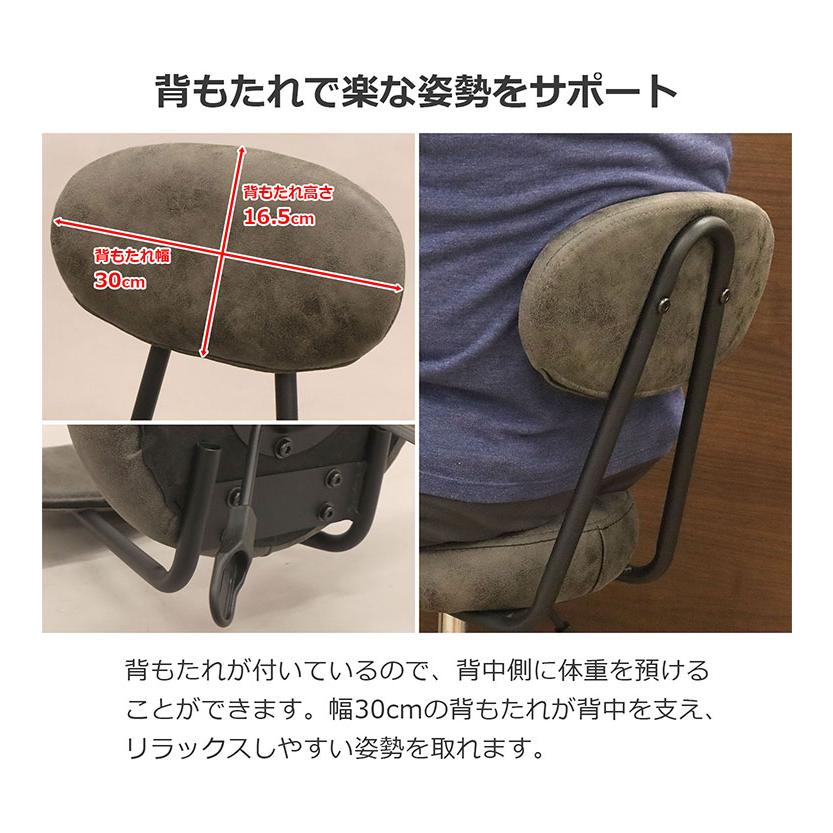 キャスター付きチェア 背付き 足置き付 丸椅子 高さ調整 キャスター付きチェア 背付き 足置き付 丸椅子 高さ調整
