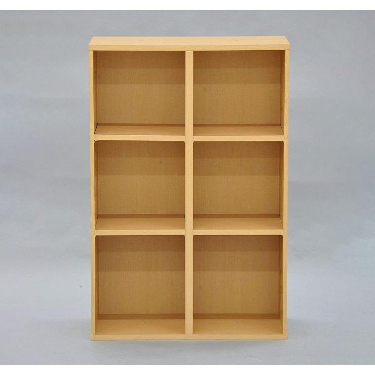 カラーボックス 幅60 高さ90 すき間収納 3段 三段 スリム オープン