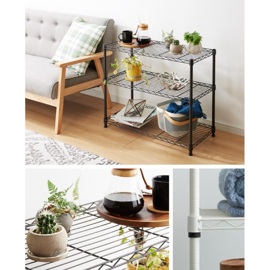 オープンラック ラック 3段 耐荷重80kg 幅45cm 奥行25cm スチール