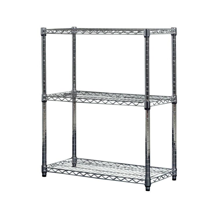 スチールラック 3段 75×35×90 クロームメッキ 大容量 キッチン