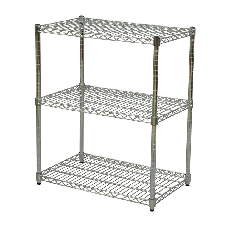 スチールラック 3段 幅75 奥行き45 高さ90 シェルフ ワイヤー オープン