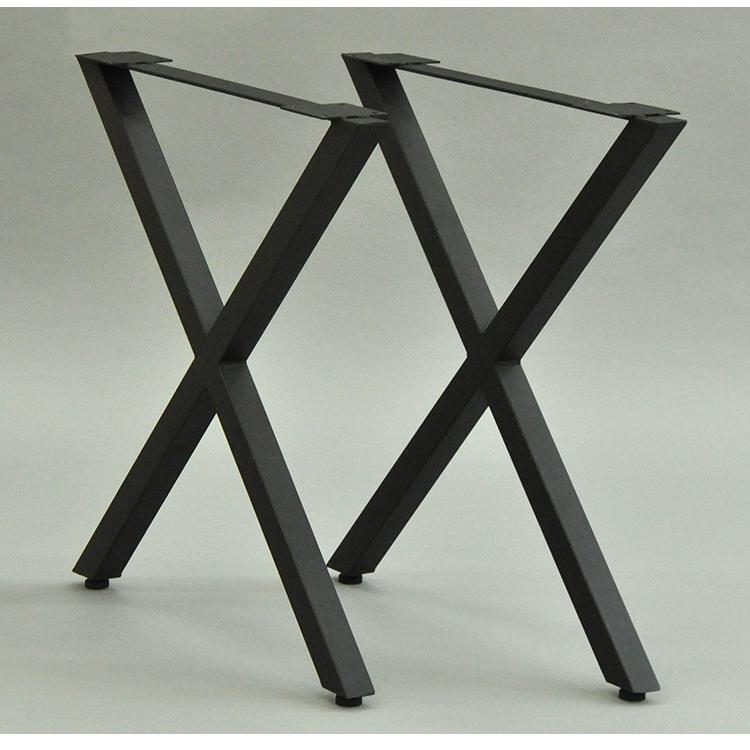 DIYテーブル 金属脚 X型タイプ 幅63cm×高さ67cm 2本組 テーブルキッツ