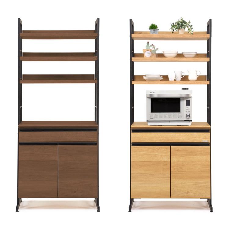 食器棚 84cm幅 コテツ キッチンボード 幅84 奥行48 高さ196 木目