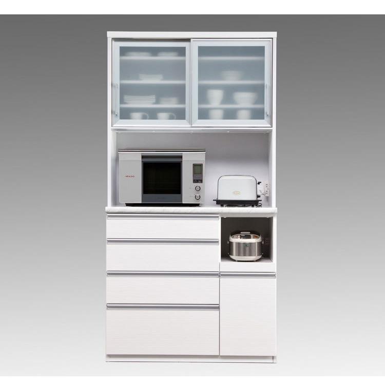 食器棚 キッチンボード 幅105 奥行48 高さ203 完成品 国産 モイス加工