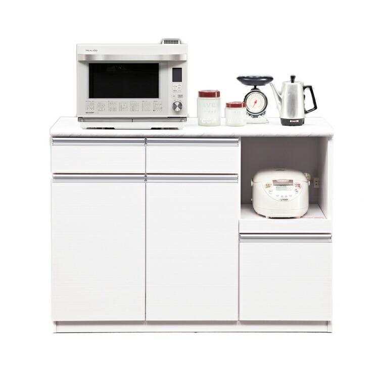 キッチンカウンター 幅120cm 奥行48cm 高さ89cm 国産 大川家具 開梱設置無料 キッチンカウンター キッチン 食器 収納 日本製 おしゃれ キャスター付き 代引不可