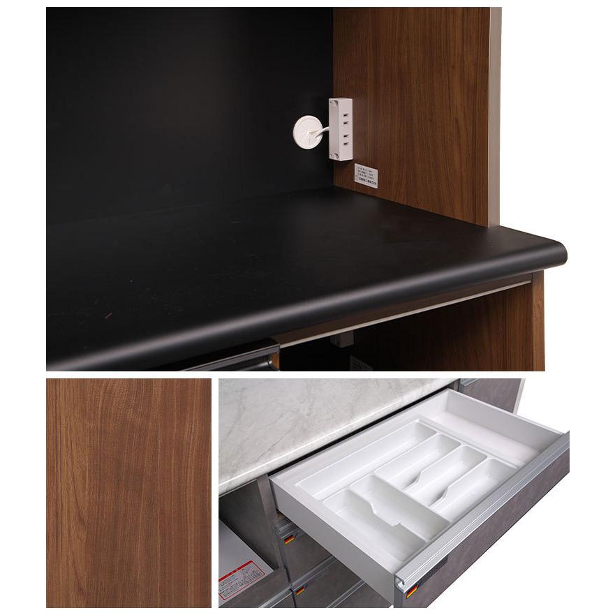 食器棚 キッチンボード 幅120 奥行48 高さ198 完成品 国産 モイス加工