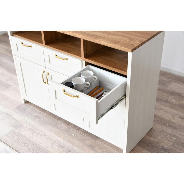 食器棚 キッチンカウンター 幅120cm 奥行55cm 高さ90cm レンジ台