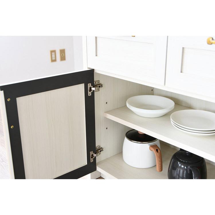 食器棚 キッチンカウンター 幅120cm 奥行55cm 高さ90cm レンジ台