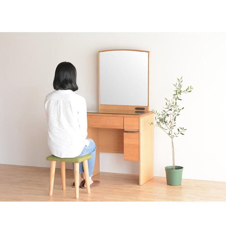 【直接引き取り】ドレッサー 化粧台 鏡台 ドレッサーデスク ドレッサーデスク 一面 化粧台 幅65cm 椅子付き コンパクト メイク台