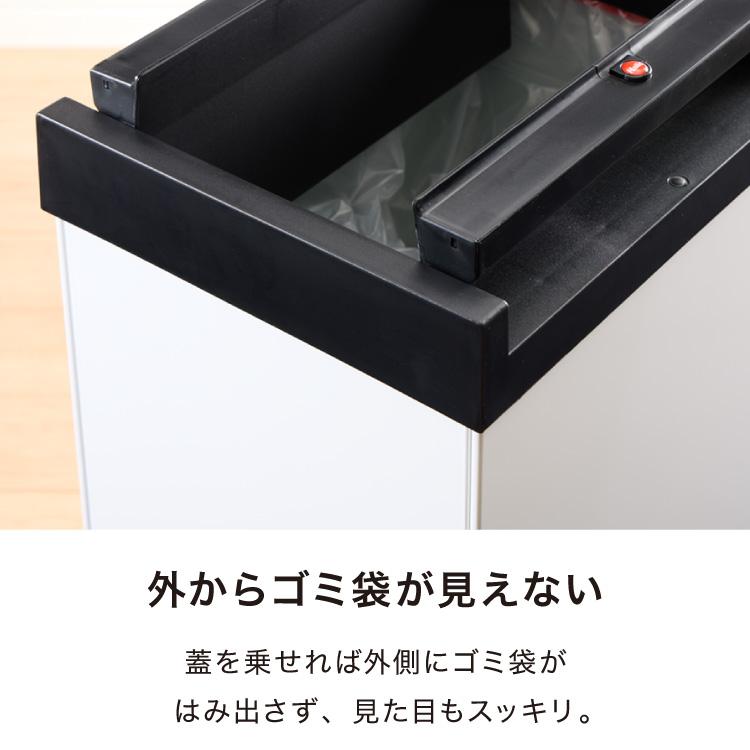 Hailo ハイロ ゴミ箱 ごみ箱 ダストボックス ニュービッグボックス40L 40リットル 白 ホワイト 屋外 スリム ふた付き キッチン おしゃれ 代引不可_7