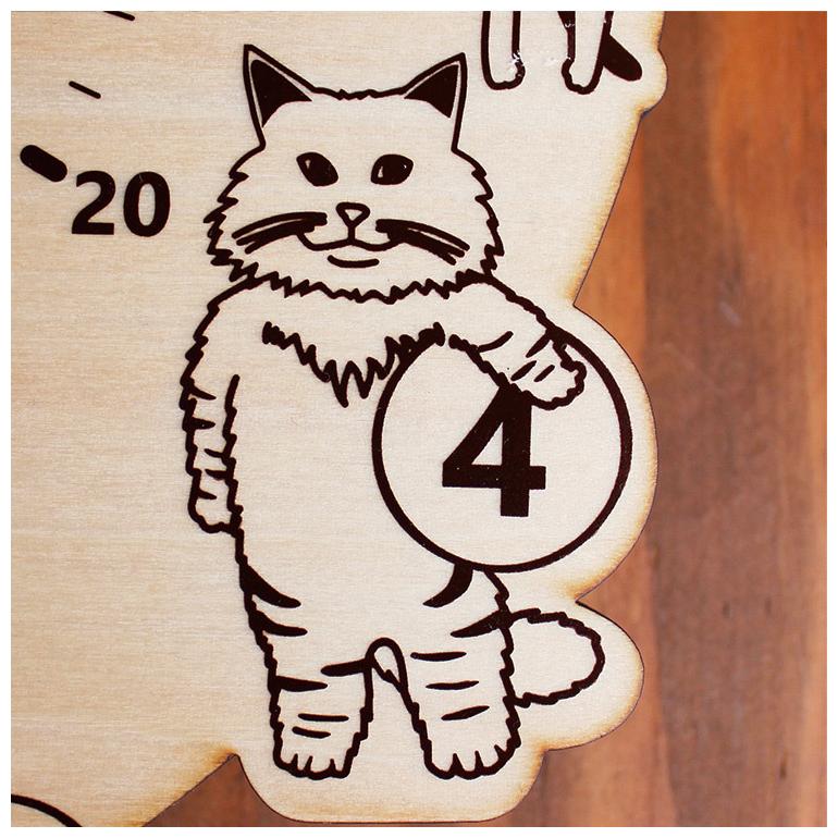 振り子時計 CATS clock 時計 壁時計 壁掛け時計 ねこ 木製 日本製