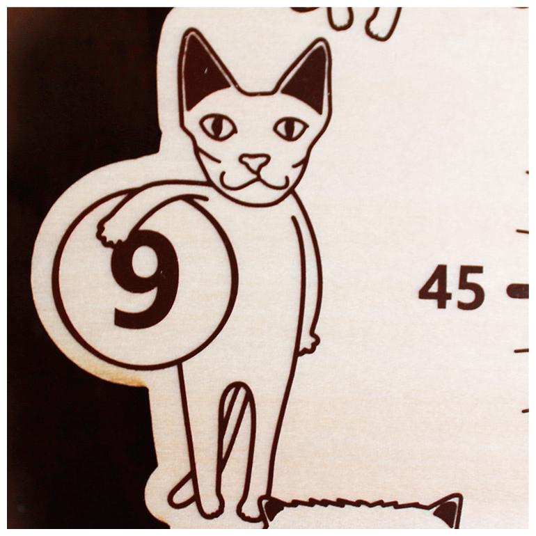 振り子時計 CATS clock 時計 壁時計 壁掛け時計 ねこ 木製 日本製