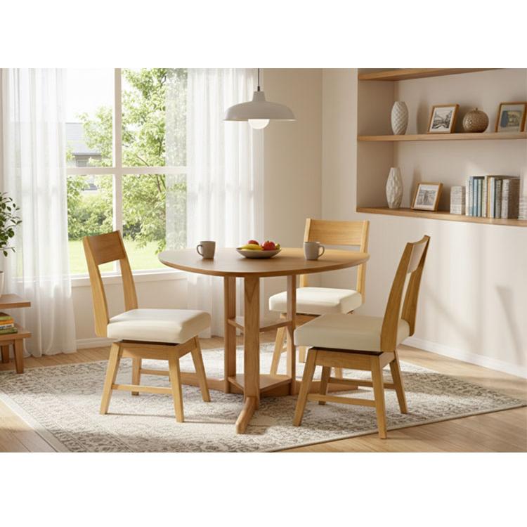 ダイニングテーブル 幅105cm 単品 三角形 円形ダイニング 105 シングル