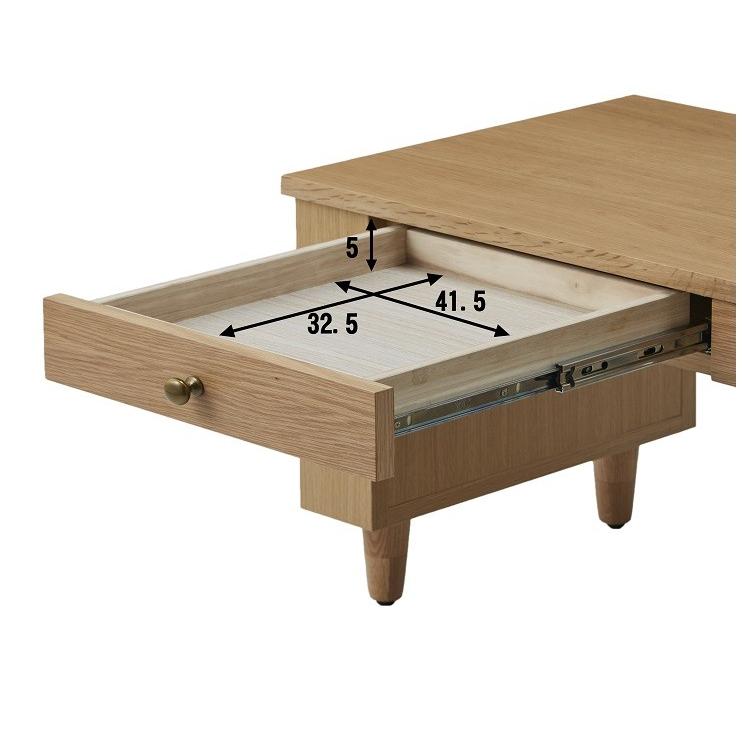 センターテーブル 幅120 奥行45 高さ47cm 突板オーク ウォールナット