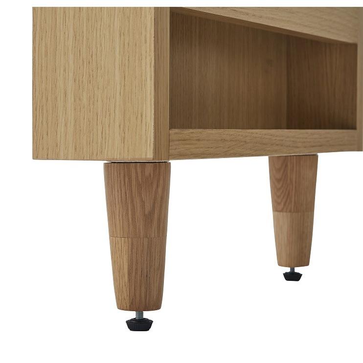 nana 120×60引出付 センターテーブル オーク天然木 アイアン 120×60