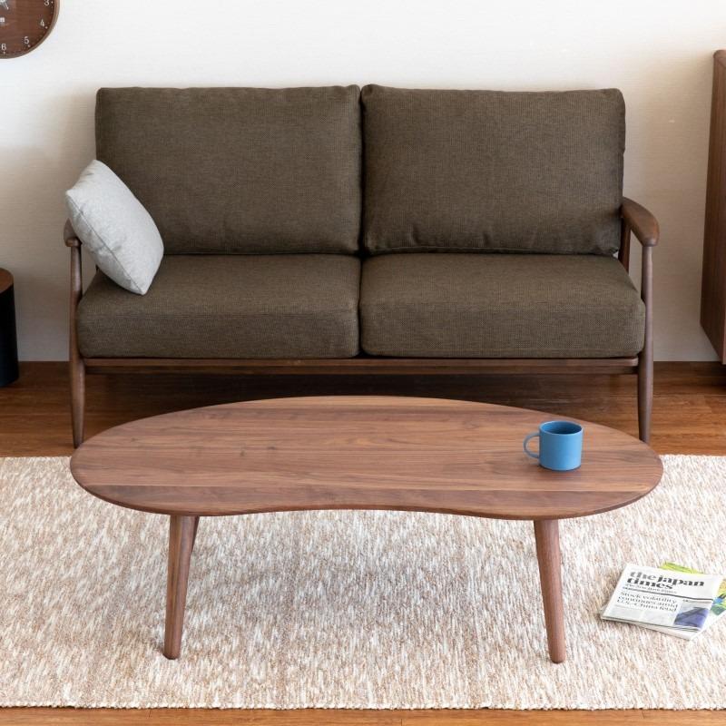 一生紀 テーブル センターテーブル 豆型 幅120 ローテーブル