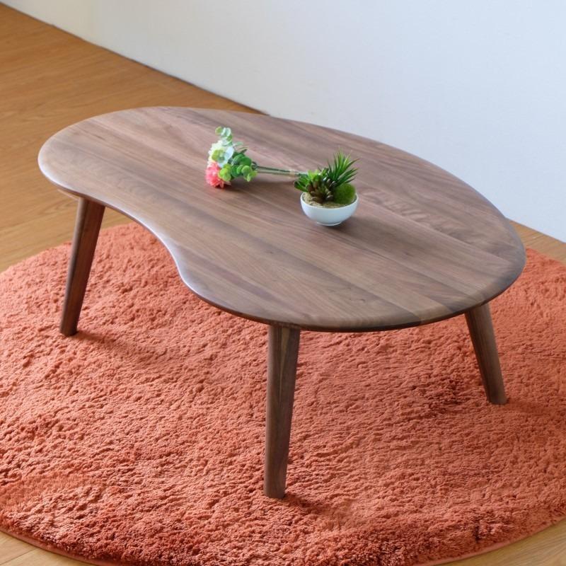 一生紀 テーブル センターテーブル 豆型 幅100 ローテーブル ウォールナット無垢材 木製 リビングテーブル 北欧 ソファテーブル ISSEIKI  MOFY 代引不可 :1e-101-00200:リコメン堂 - 通販 - Yahoo!ショッピング