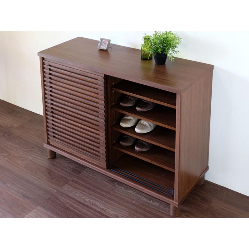 シューズラック 幅116 完成品 靴箱 玄関収納 木製 下駄箱 キャビネット 