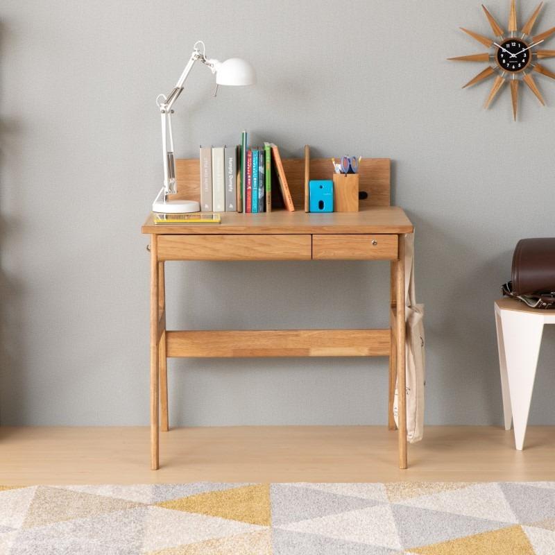 一生紀 学習デスク 引き出し付 幅80cm コンセント付 木製 ブック