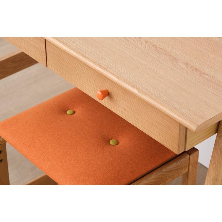 一生紀 学習デスク 幅105cm オーク材 引き出し付き 選べる取っ手 木製