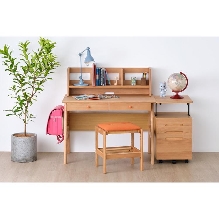 一生紀 学習デスク 幅105cm オーク材 引き出し付き 選べる取っ手 木製