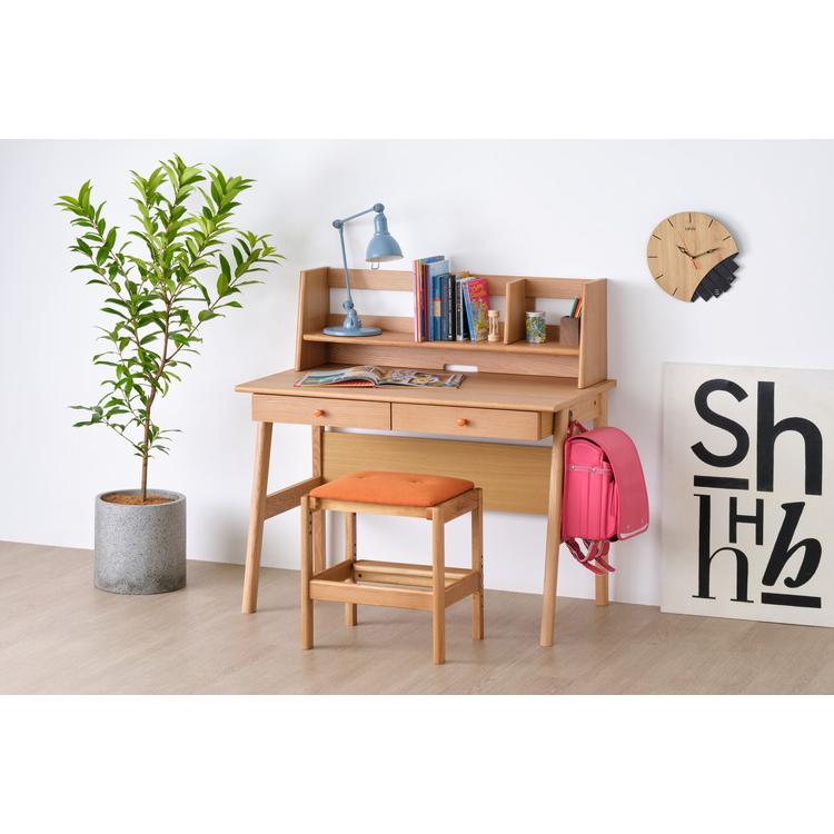 一生紀 学習デスク 幅105cm オーク材 引き出し付き 選べる取っ手 木製