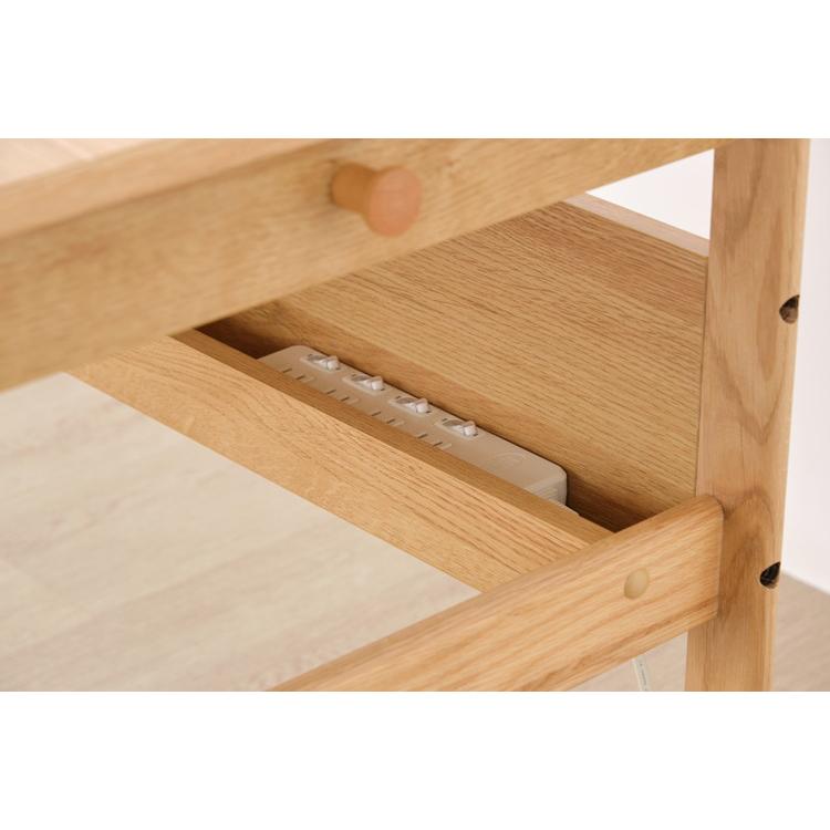 一生紀 学習デスク 幅105cm タップ収納付き 配線隠し 引き出し付き