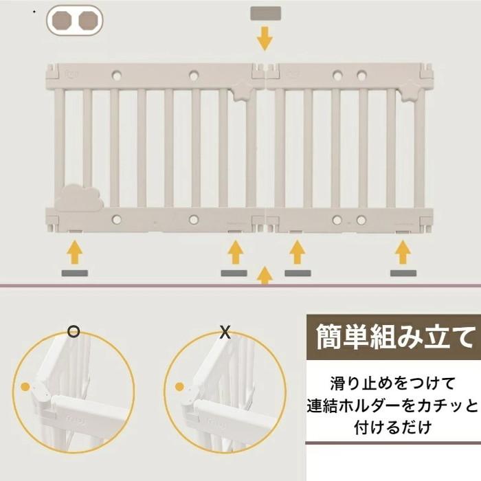 inuibebe ベビーサークル ドア付き 12枚セット 200×220cm 韓国ブランド