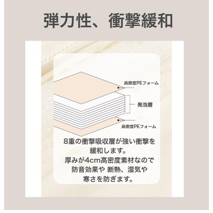 シームレスプレイマット 5つ折り 140×200 折りたたみ ベビー 140 200