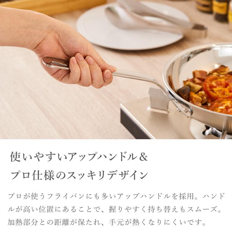 燕三条の職人が作る ステンレス3層フライパン 24cm 20年保証 日本製