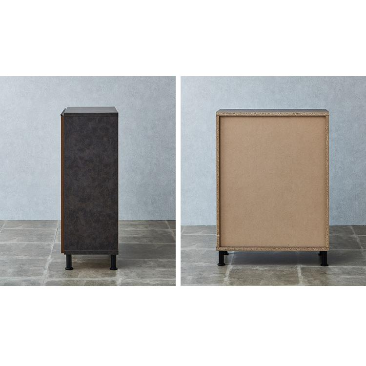 シューズボックス ロータイプ 幅75cm 国産 完成品 奥深 靴箱 下駄箱