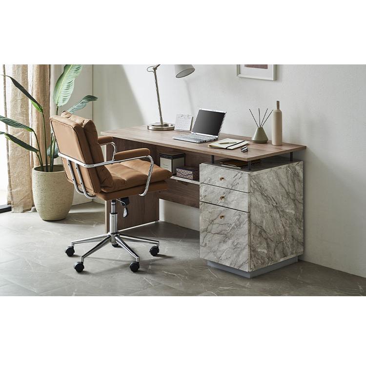 オフィスデスク 事務机 片袖机 幅140 奥行55 高さ72 片袖デスク 大理石