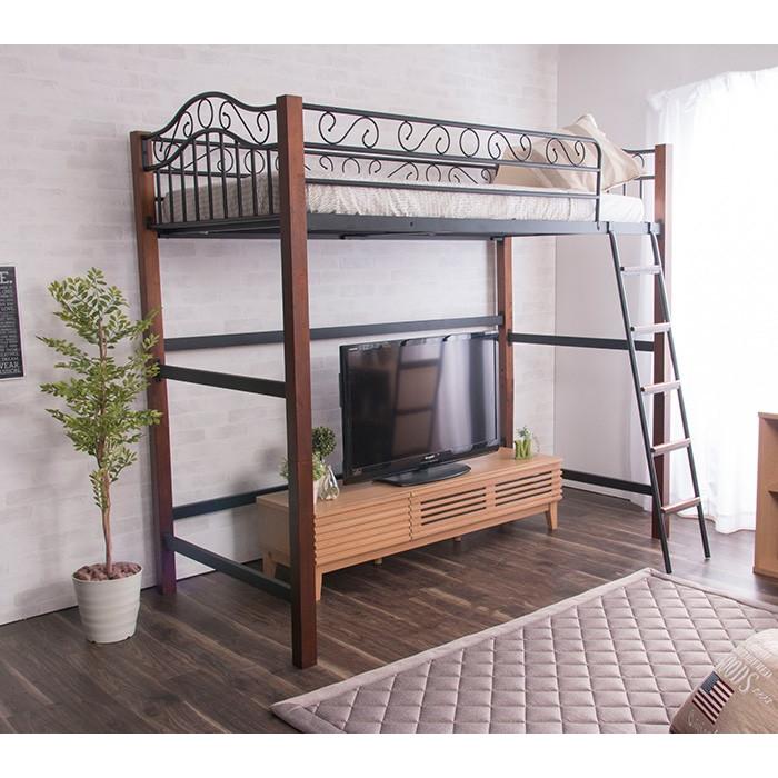 クラシック調ロフトベッド シングル ベリーズ ロフト ベッド