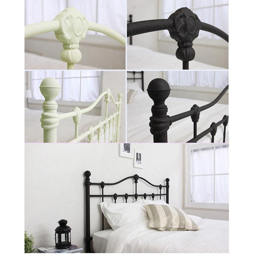 エレガンスアイアンベッド セミダブル チャーミー フレームのみ 姫系