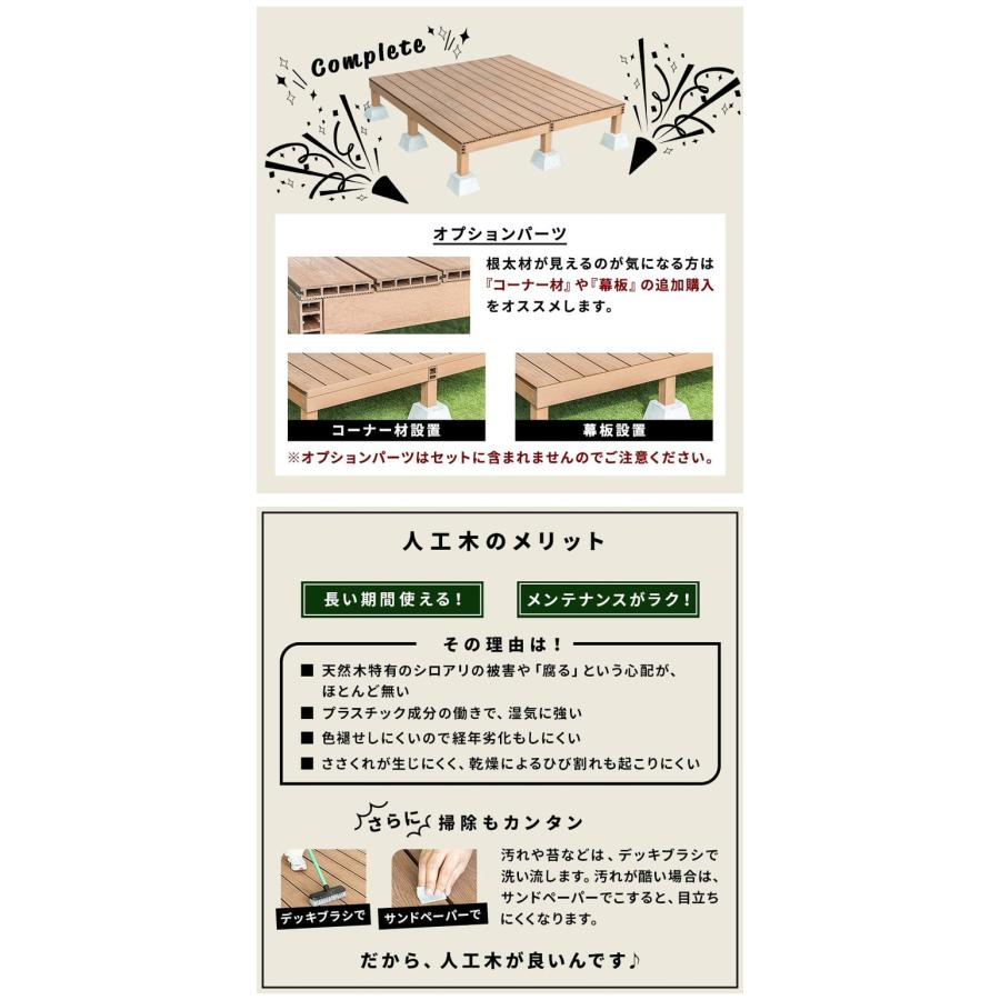 ウッドデッキ 人工木 181.9×200cm 1間サイズ 人工木デッキ DIY ウッドデッキ 人工木 181.9×200cm 1間サイズ 人工木デッキ DIY