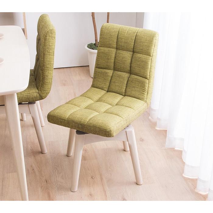 回転ダイニングチェア 木製チェア 2脚セット 布張り 同色2脚セット