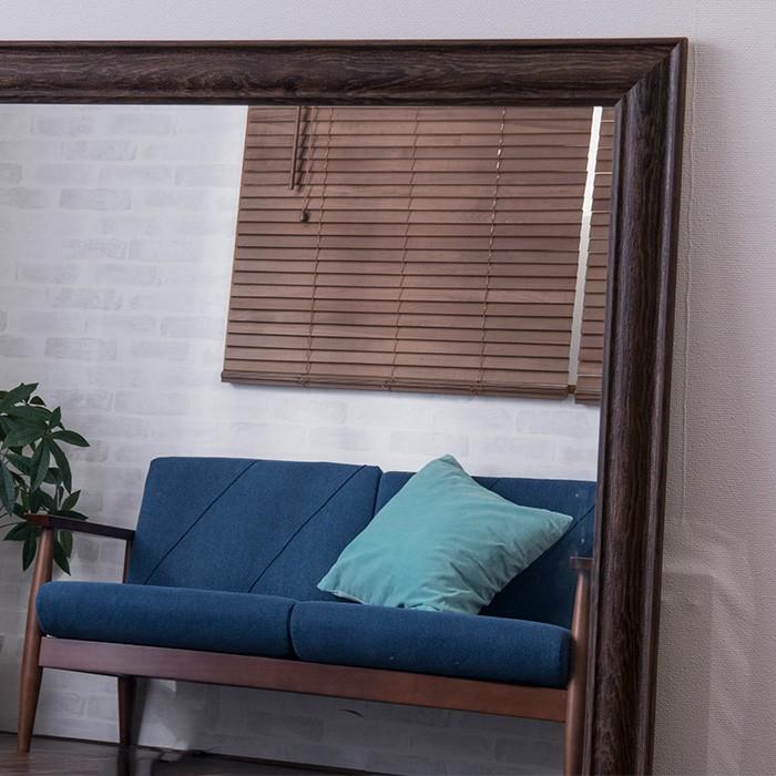 鏡 ミラー 全身 姿見 アンティーク調大型ミラーW90 ホワイト ブラウン