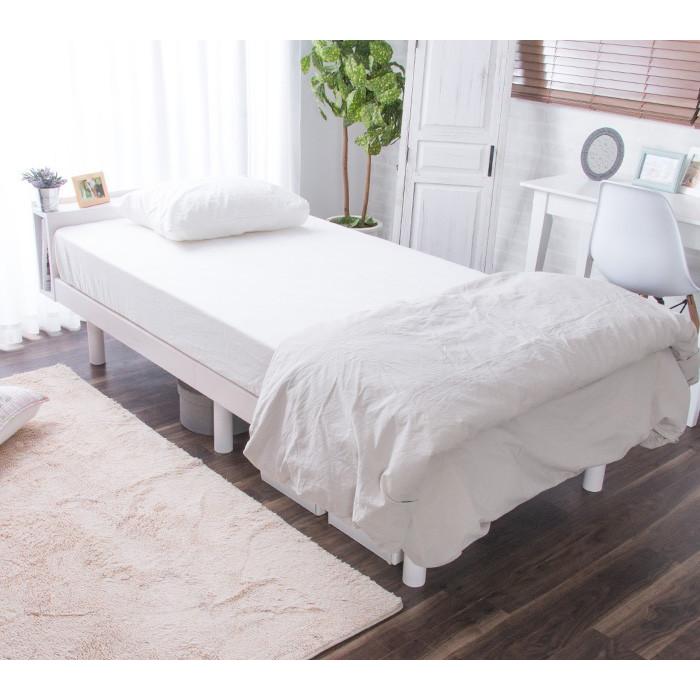 2口コンセント ボンネルマットレス付 すのこベッド シングル 幅98.5日本檜