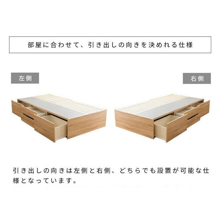 チェストベッド 収納付きベッド シングル フレームのみ ヘッド