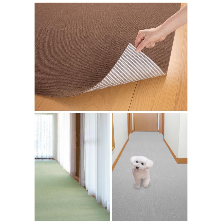 サンコー おくだけ吸着 ズレない マット 90×600cm 厚さ4mm 日本製 はっ
