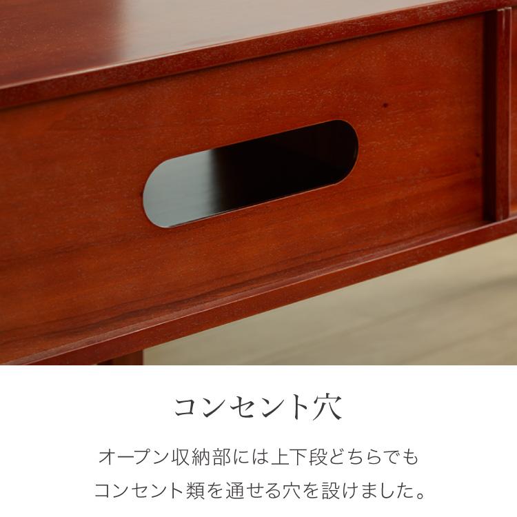 木製サイドテーブル 2段 ハート型穴付き 送料無料】 サイドテーブル 格子形 棚付 45cm 30cm 65cm パイン