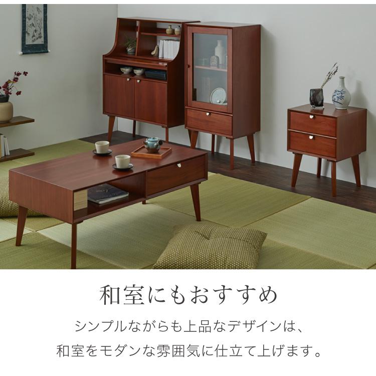 ライティングデスク 幅70cm 天然木 チーク材 完成品 高級感 オイル