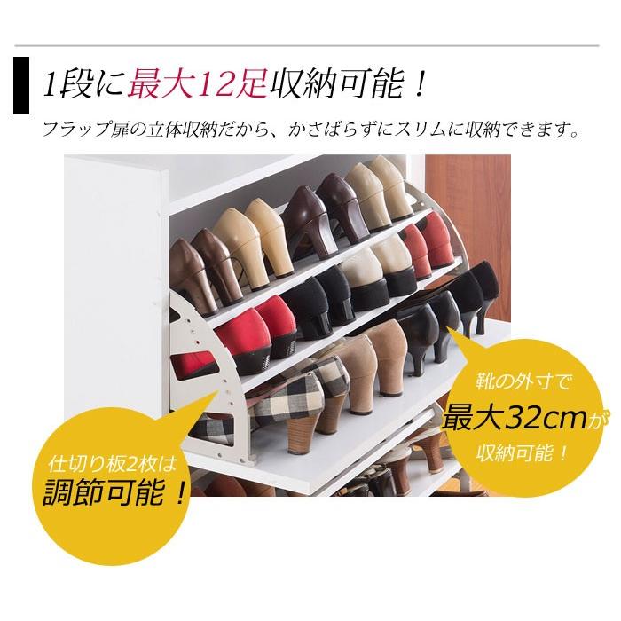 シューズラック 2段 省スペース 通気口付き シューズボックス 収納 収納家具 玄関収納 FM-1002 代引不可の画像